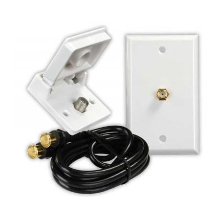Jr Products INTERIOR/EXTERIOR CABLE TV INSTALLATION KIT - WHITE 47815
